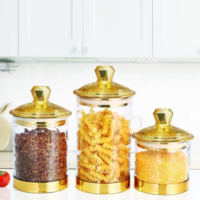 Gold Canister 3 Piece Set